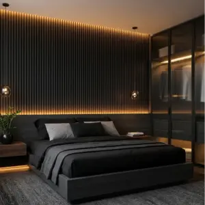 Paneles de pared acústicos de listones de alta calidad – 270 × 110 cm – Easy